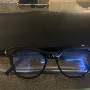Yves Saint Laurent Black Frame Blue Lens has Eyeglasses open to offers w/case !!